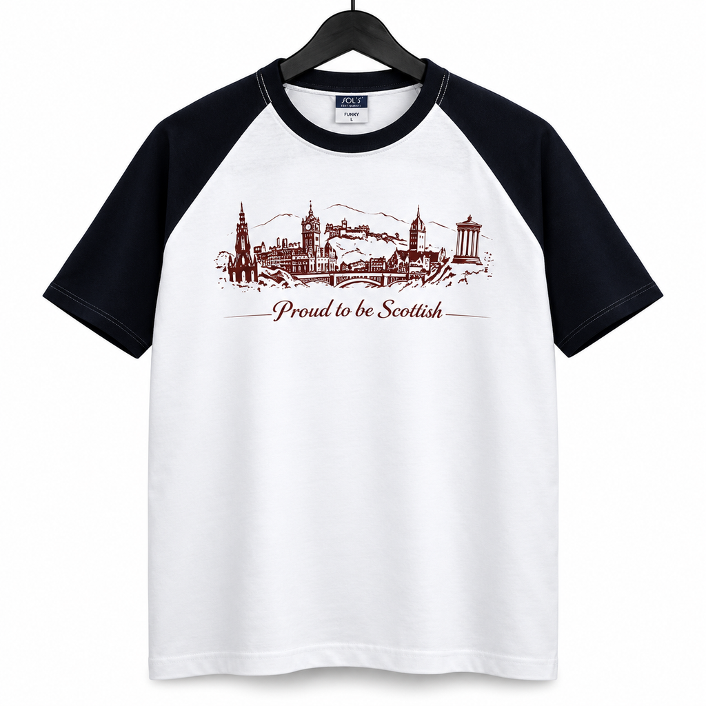 Proud to be Scottish Edinburgh Skyline T-Shirt