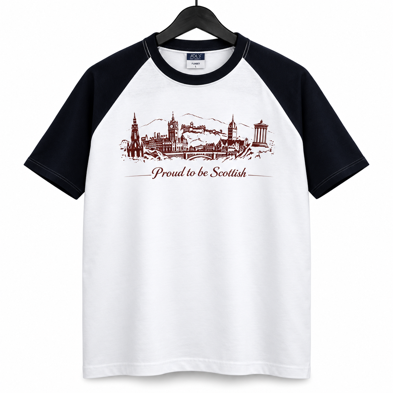 Proud to be Scottish Edinburgh Skyline T-Shirt
